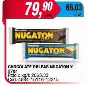 Maxiconsumo Chocolate obleas nugaton oferta