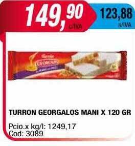 Maxiconsumo Turron georgalos mani oferta