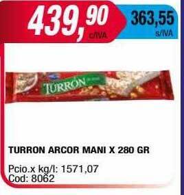 Maxiconsumo Turron arcor mani oferta