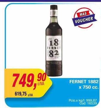 Maxiconsumo Fernet 1882 oferta