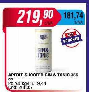 Maxiconsumo Aperit shooter gin & tonic oferta