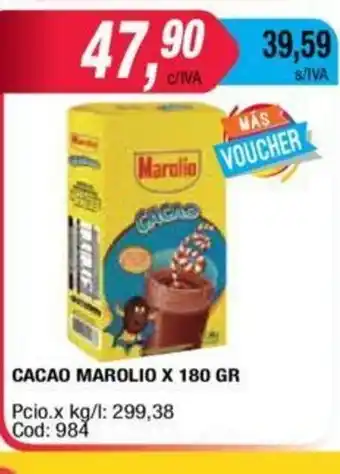 Maxiconsumo Marolio Cacao x 180gr oferta