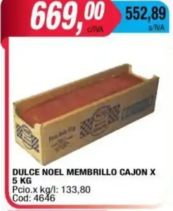 Maxiconsumo Dulce Noel Membrillo Cajon x 5kg oferta