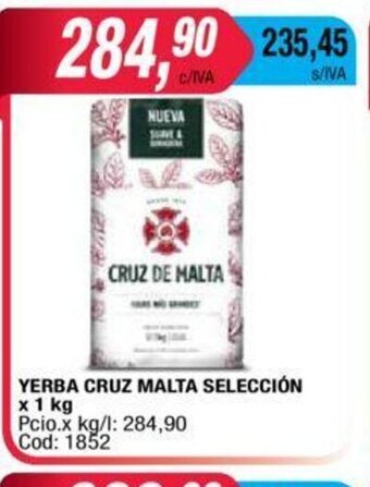 Maxiconsumo Yerba Cruz Malta Selección x 1kg oferta