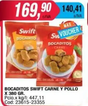 Maxiconsumo Bocaditos Swift Carne Y Pollo x 380gr oferta