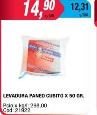 Maxiconsumo Levadura Paneo Cubito x 50gr oferta