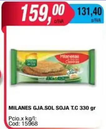 Maxiconsumo Milanes GJA.Sol Soja T.C 330gr oferta