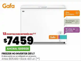 Changomas Freezer ho inverter 281 lt oferta