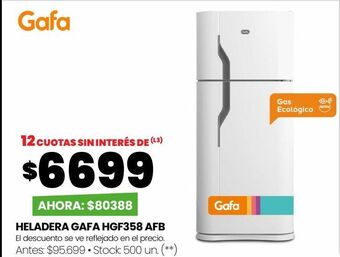 Changomas Heladera gafa hgf358 afb oferta