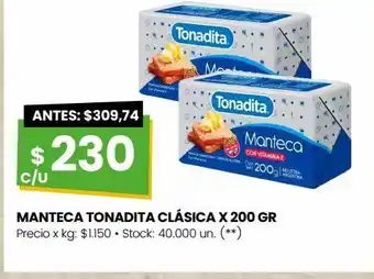 Changomas Manteca tonadita clásica x 200 gr oferta