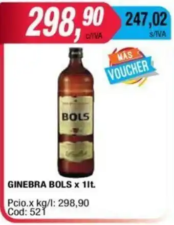 Maxiconsumo Ginebra Bols x 1lt oferta