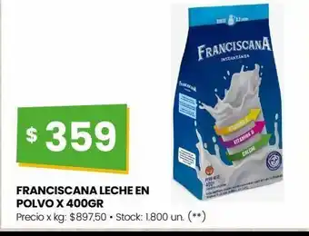 Changomas Franciscana leche en polvo x 400gr oferta