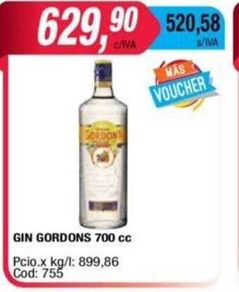 Maxiconsumo Gin Gordons 700cc oferta