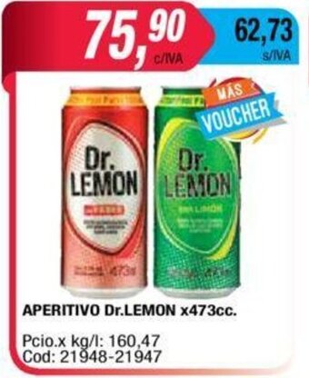 Maxiconsumo Aperitivo Dr.Lemon x 473cc oferta