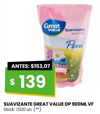 Changomas Suavizante great value dp 900ml vf oferta