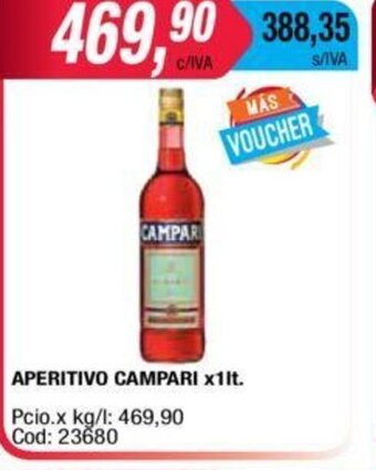 Maxiconsumo Aperitivo Campari x 1lt oferta