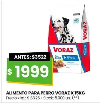 Changomas Alimento para perro voraz x 15kg oferta