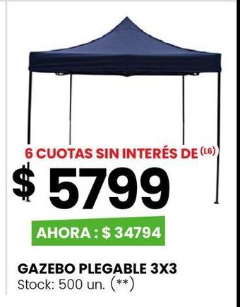 Changomas Gazebo plegable 3x3 oferta