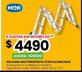Changomas Escalera multipropósito 12 escalones mor oferta