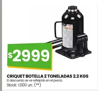 Changomas Criquet botella 2 toneladas 2.2 kgs oferta