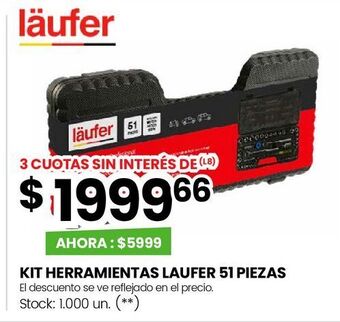 Changomas Kit herramientas laufer 51 piezas oferta