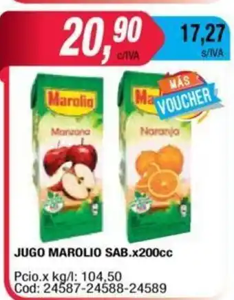 Maxiconsumo Jugo Marolio Sab x 200cc oferta