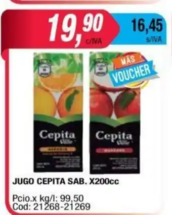 Maxiconsumo Jugo Cepita sab x 200cc oferta