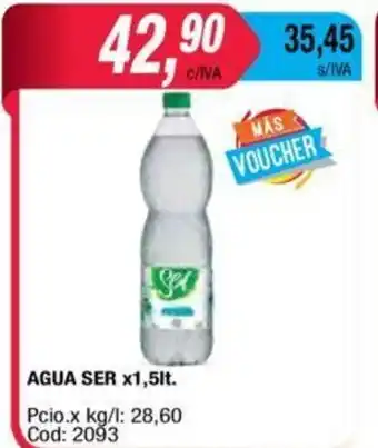 Maxiconsumo Agua Ser x 1.5lt oferta