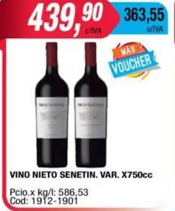 Maxiconsumo Vino Nieto Senetin Var. x 750cc oferta