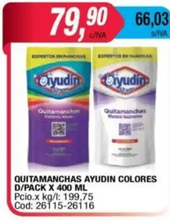 Maxiconsumo Quitamanchas Ayudin Colores D/Pack x 400ml oferta