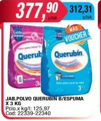 Maxiconsumo Querubin Jab.Polvo B/Espuma x 3kg oferta