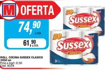Maxiconsumo Roll. Cocina Sussex Clasico 3x50un oferta