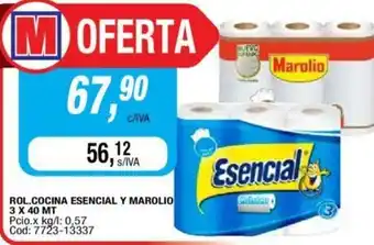 Maxiconsumo Rol. Cocina Esencial Y Marolio 3x40mt oferta