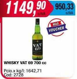 Maxiconsumo Whisky vat 69 oferta