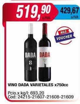 Maxiconsumo Vino dada varietales oferta