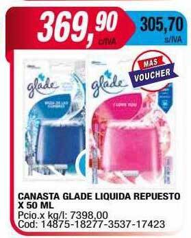 Maxiconsumo Canasta glade liquida repuesto oferta
