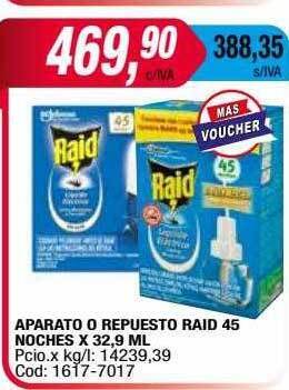Maxiconsumo Aparato o repuesto raid 45 noches oferta