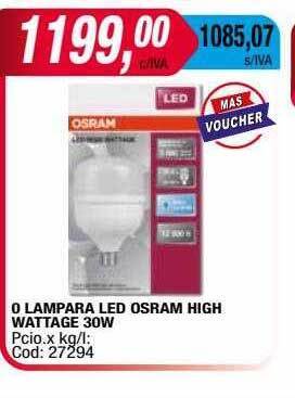Maxiconsumo O lampara led osram high wattage 30w oferta