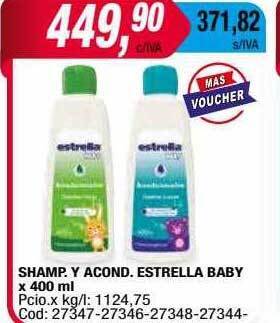 Maxiconsumo Shamp y acond estrella baby oferta