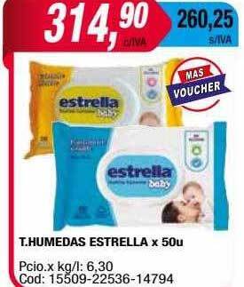 Maxiconsumo T humedas estrella oferta
