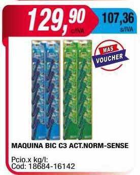 Maxiconsumo Maquina bic c3 act norm-sense oferta
