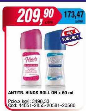 Maxiconsumo Antitr hinds roll on oferta