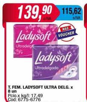 Maxiconsumo T fem ladysoft ultra delg oferta