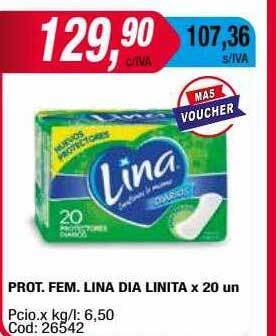 Maxiconsumo Prot fem lina dia linita oferta