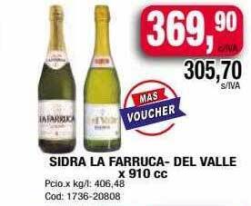 Maxiconsumo Sidra la farruca del valle oferta