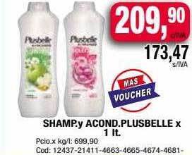 Maxiconsumo Shamp y acond plusbelle oferta