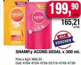 Maxiconsumo Shamp y acond sedal oferta