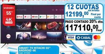 Maxiconsumo Smart tv hitachi 55 oferta