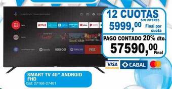 Maxiconsumo Smart tv 40 oferta