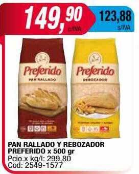 Maxiconsumo Pan rallado y rebozador preferido oferta